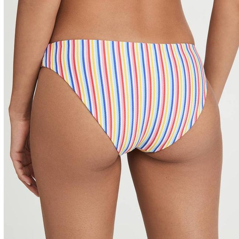 ONIA Multicolor Striped Lily Hipster Full Coverage Bikini Bottoms SZ S