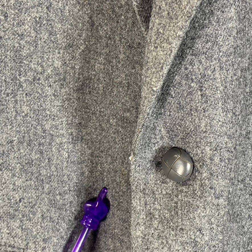 IMPERIAL BY HAGGAR Men's Heathered Gray One-Button Wool Sport Coat SZ 42L