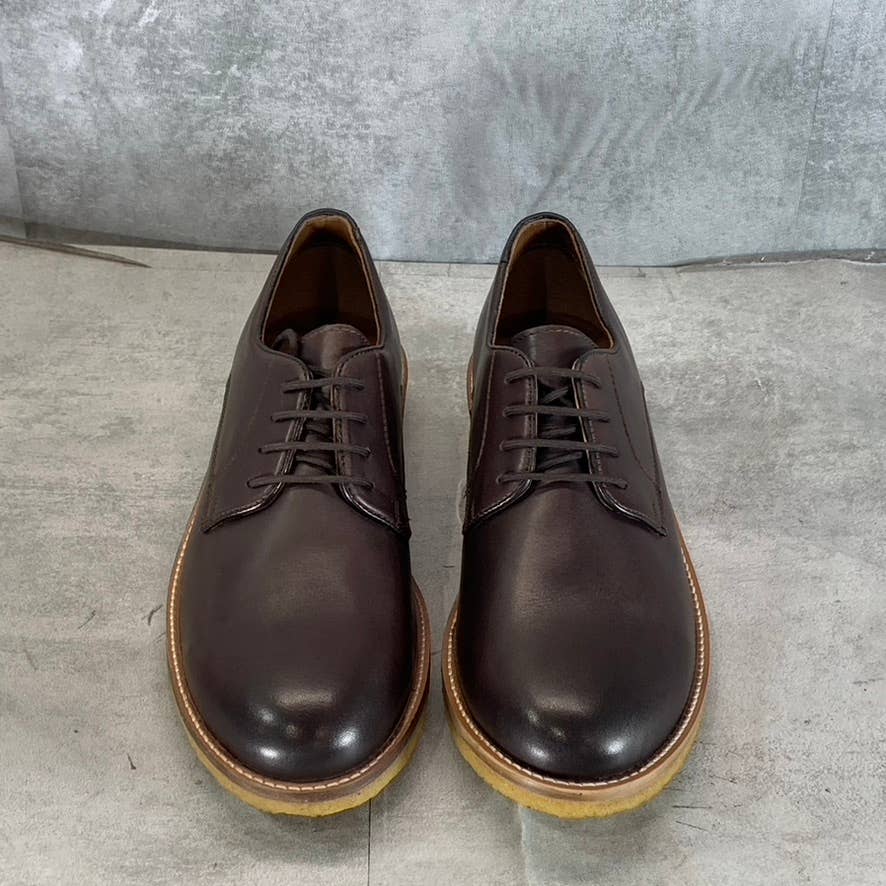 RESERVED FOOTWEAR NEW YORK Men's Brown Leather Octavious Lace-Up Oxfords SZ 10