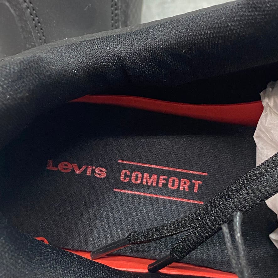 LEVI'S Black Men's Delta Knit Breathable Chunky Sole Lightweight Sneakers SZ 9.5