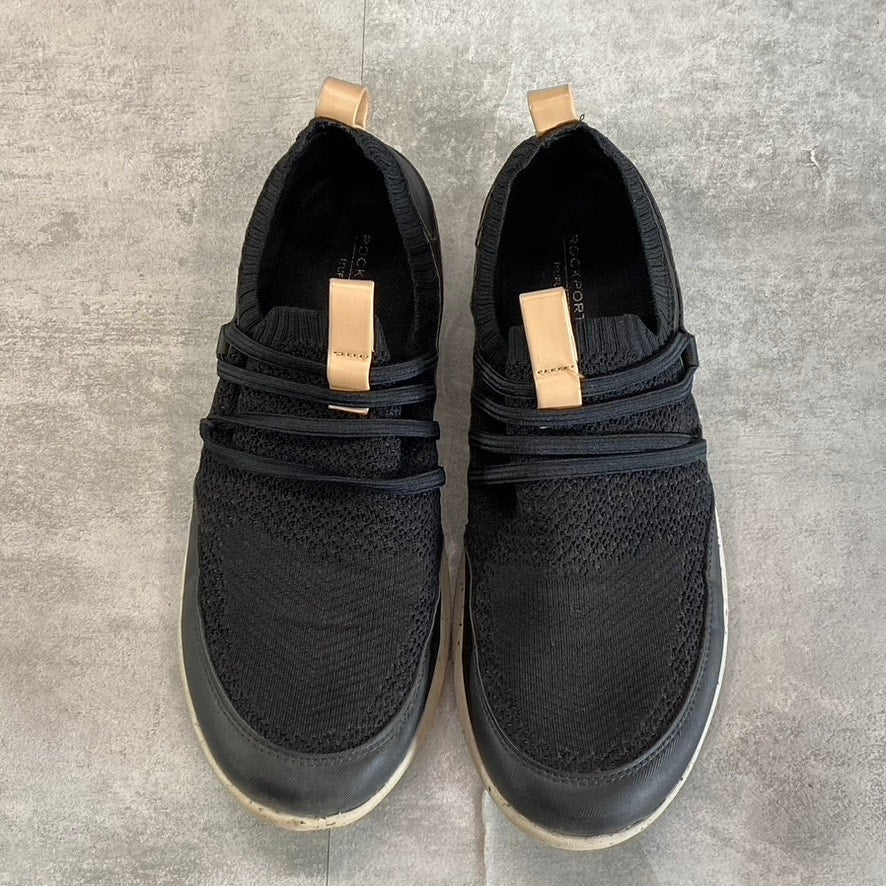 ROCKPORT Women's Black Knit TruFLEX Fly Washable Bungee Slip-On Sneakers SZ 8.5