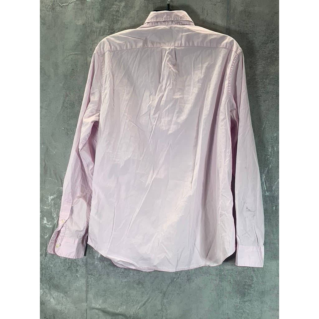 J.CREW Men's Light Pink Classic-Fit Secret Wash Button-Up Long-Sleeve Shirt SZ M