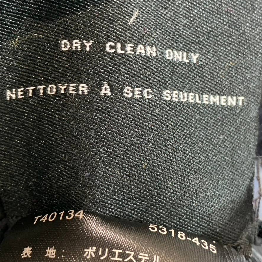 COLE HAAN Grand.OS Men's Black Stretch Wool Three-Button Top Coat SZ L