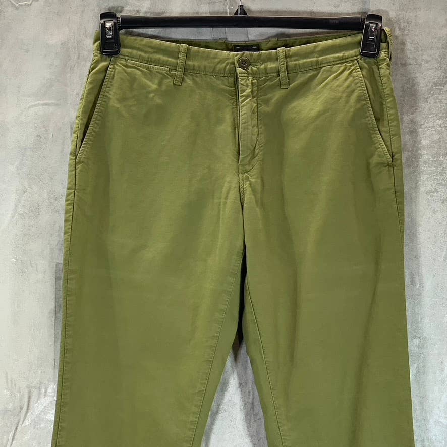 J.CREW Men's Green Straight-Leg Cotton Chino Pants SZ 32X30