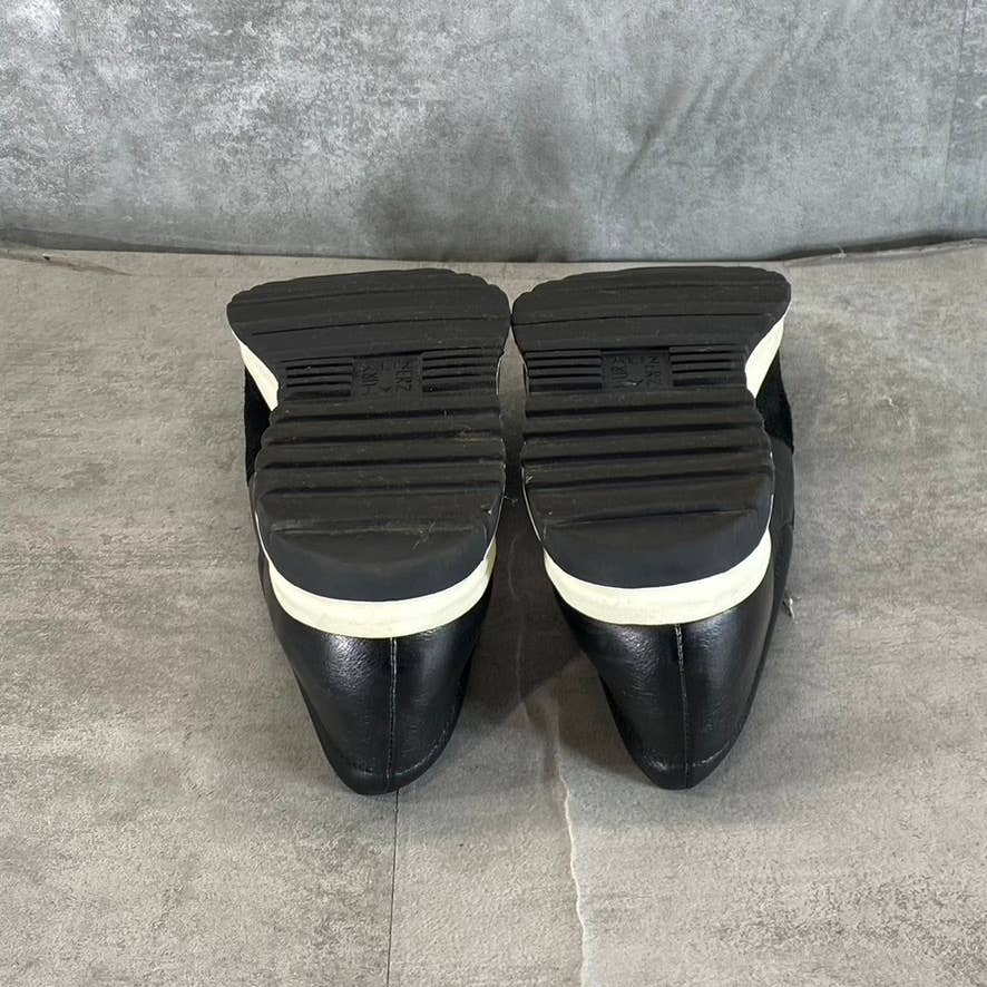 NATURALIZER Women's Black Suede-Leather Selah Slip-On Sneakers SZ 9.5