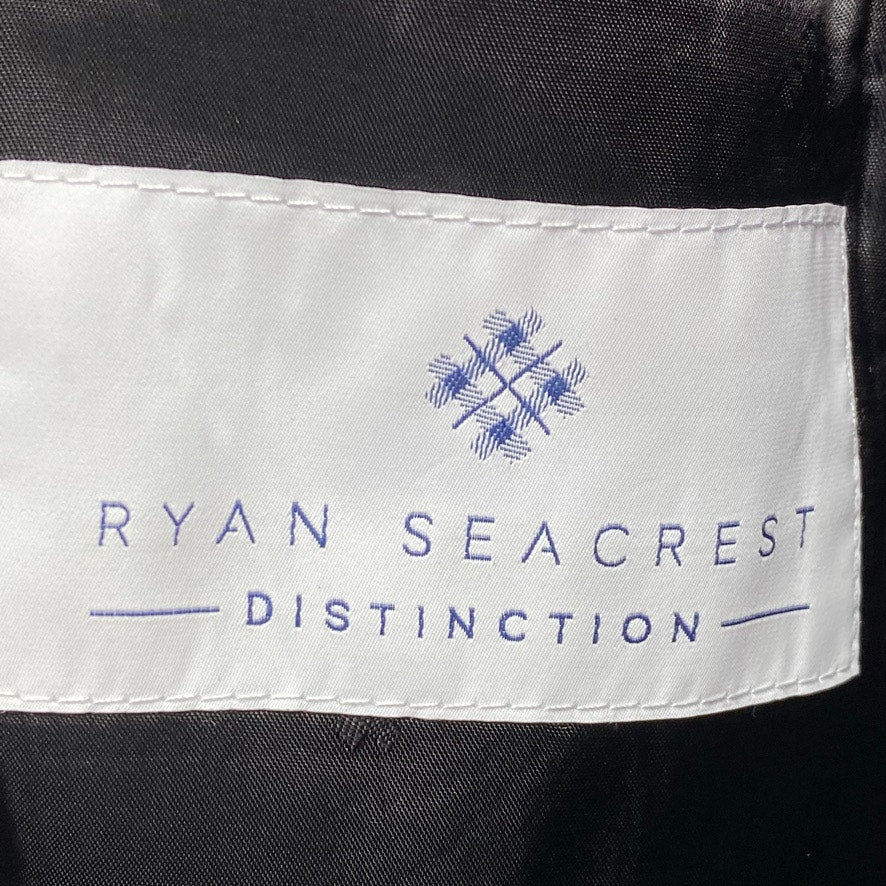 RYAN SEACREST DISTINCTION Black Slim-Fit Stretch Long Tuxedo Jacket SZ 40