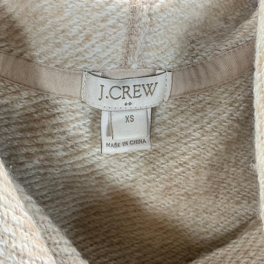 J.CREW Factory Women's Heather Oatmeal Funnelneck Long Sleeve Sweatshirt SZ XS