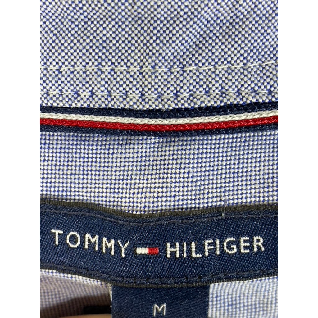 TOMMY HILFIGER Men's Blue Slim-Fit Short Sleeve Polo Shirt SZ M