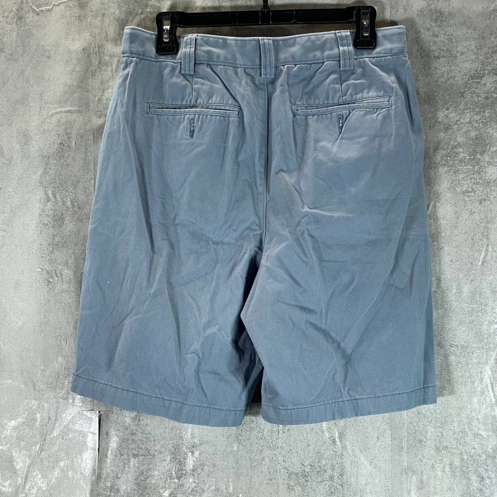 GEOFFREY BEENE Men's Blue Pleated Chino Shorts SZ 32