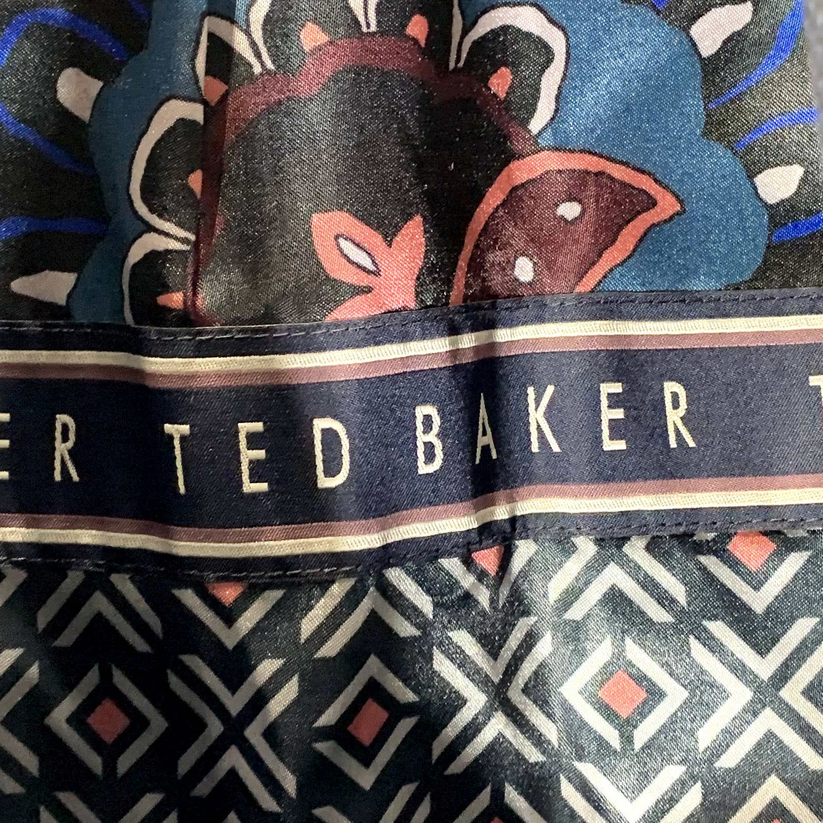TED BAKER Men's Navy Hemsby Slim-Fit Textured Two-Button Suit Jacket SZ 3(US38)