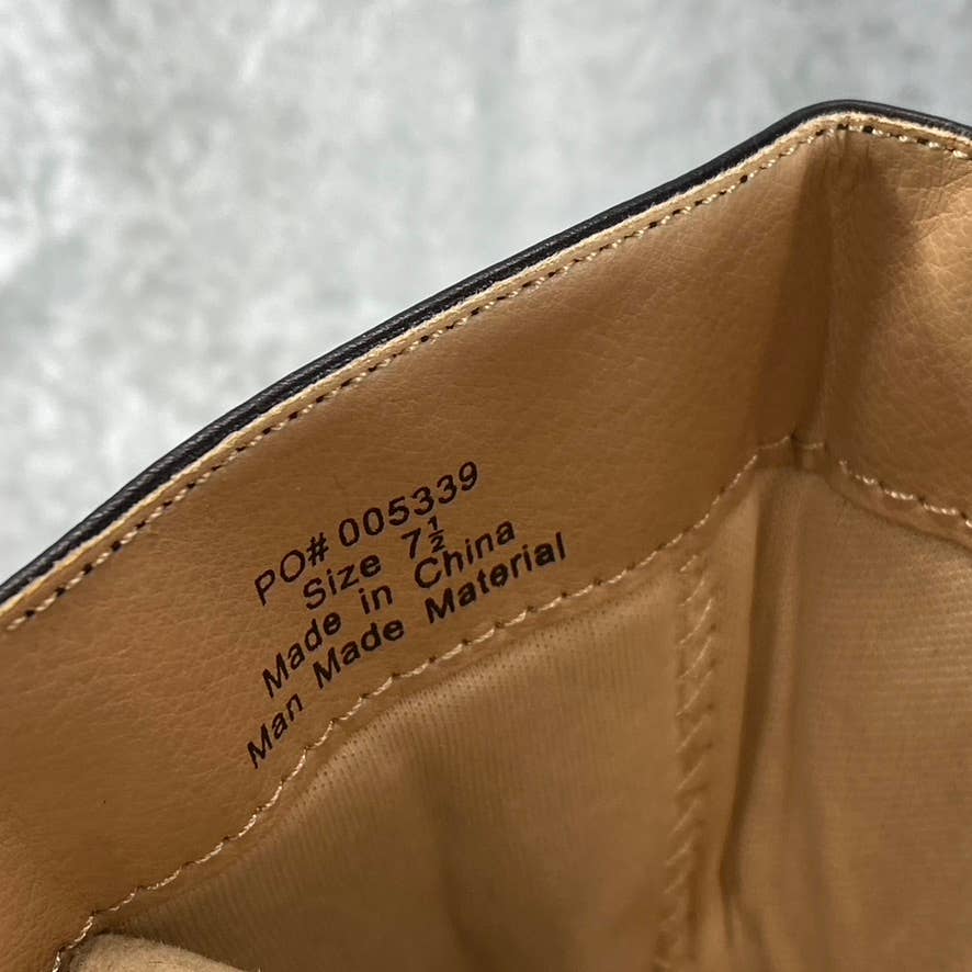 JOURNEE COLLECTION Women's Black Faux-Leather Wilo Pointed-Toe Boots SZ 7.5