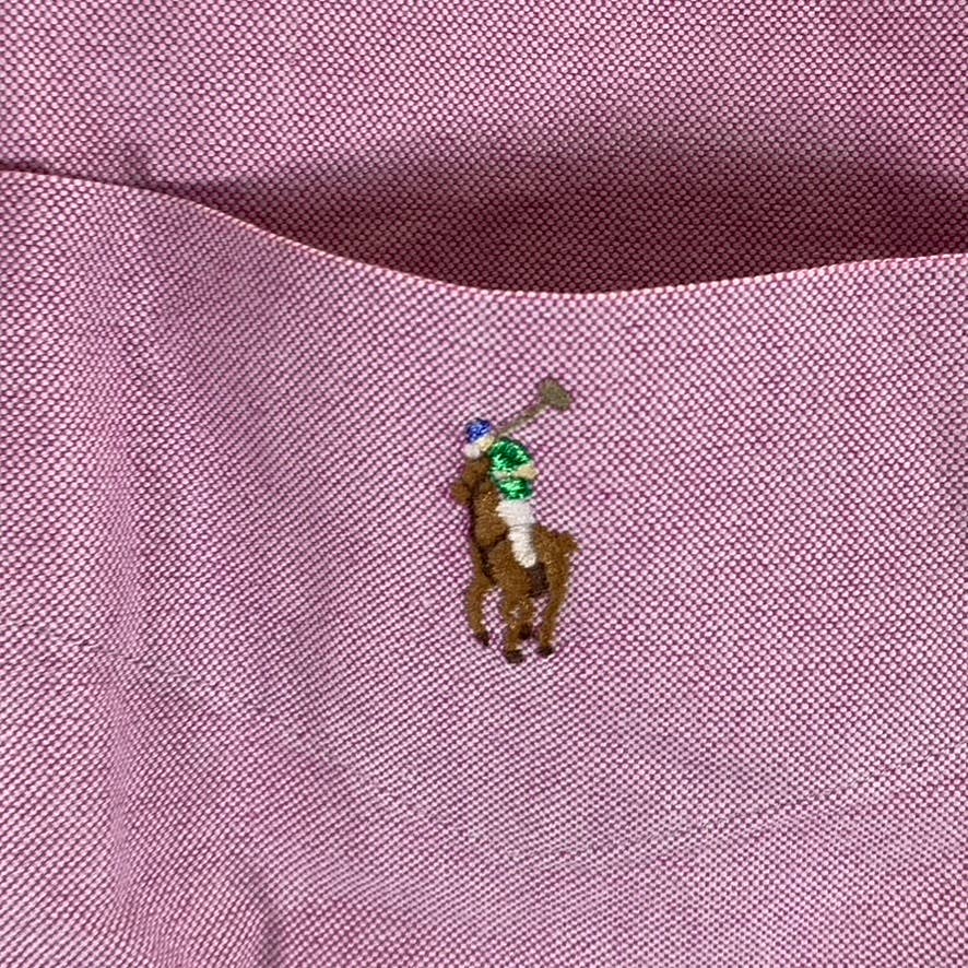 RALPH LAUREN Men's Sunrise Red Classic-fit Button-Up Long-Sleeve Shirt SZ L