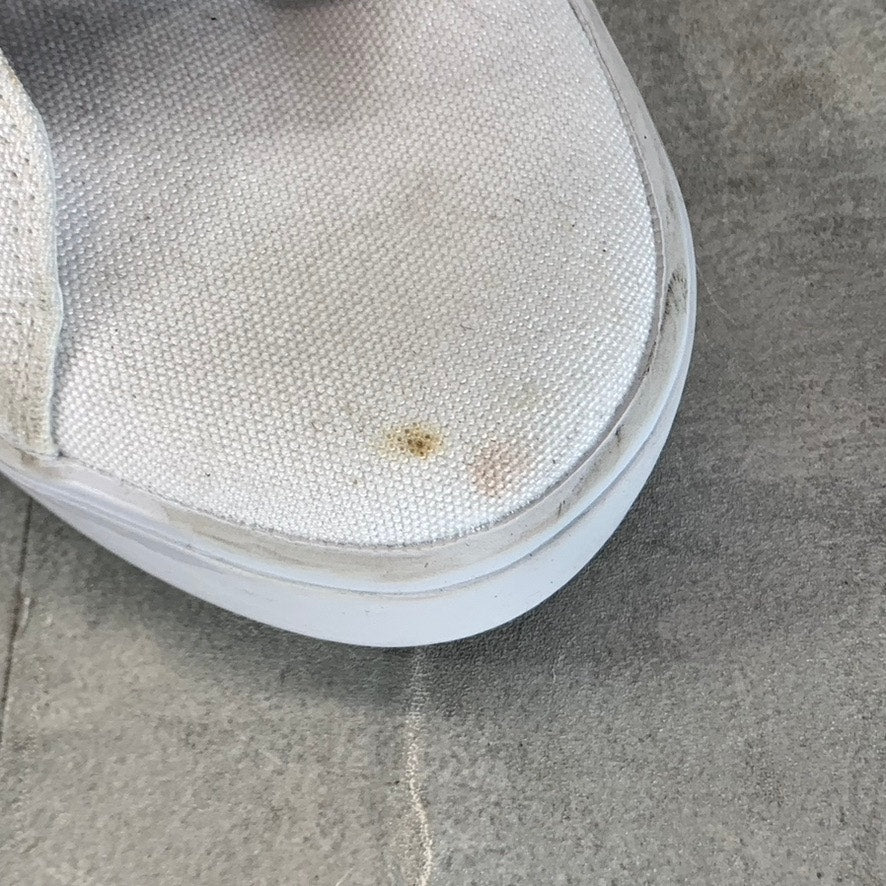 GOATS Women's White Canvas The 305 2-Strap Slip-On Platform Sneakers SZ 10