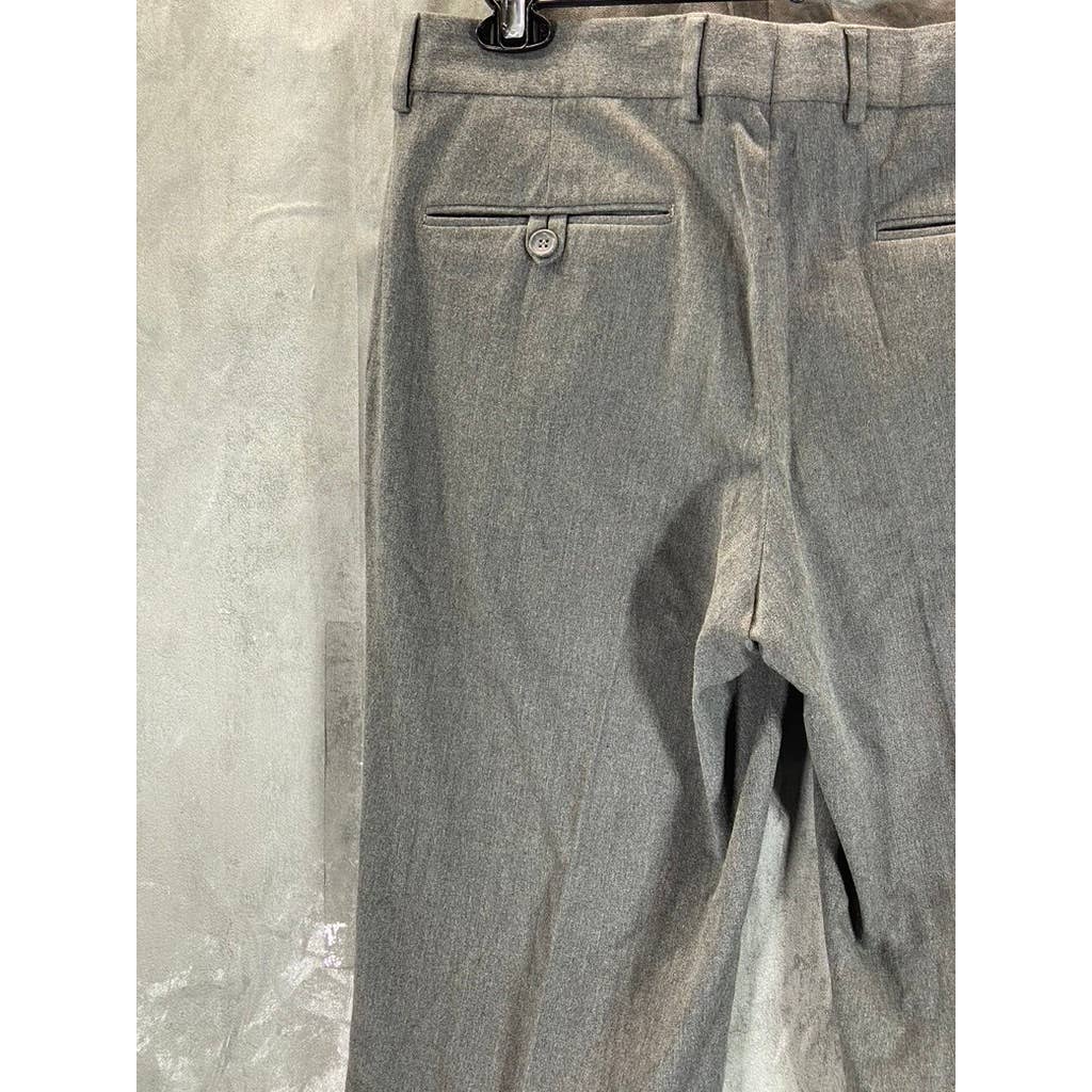 ZARA MAN Men's Heathered Gray Flat-Front Dress Pants SZ 32