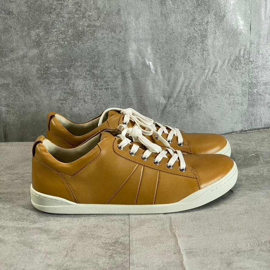 SOFTWALK Women's Camel Leather Athens Round-Toe Lace-Up Sneakers SZ 9