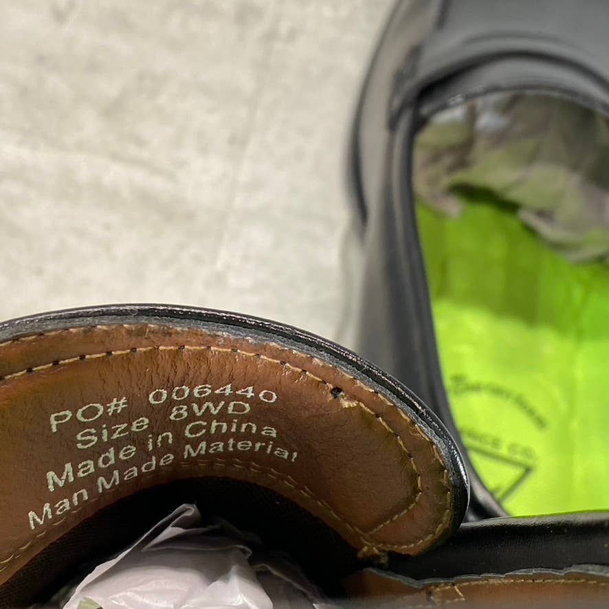 VANCE CO. Men's Wide Width Black Keith Slip-On Penny Loafers SZ 8W