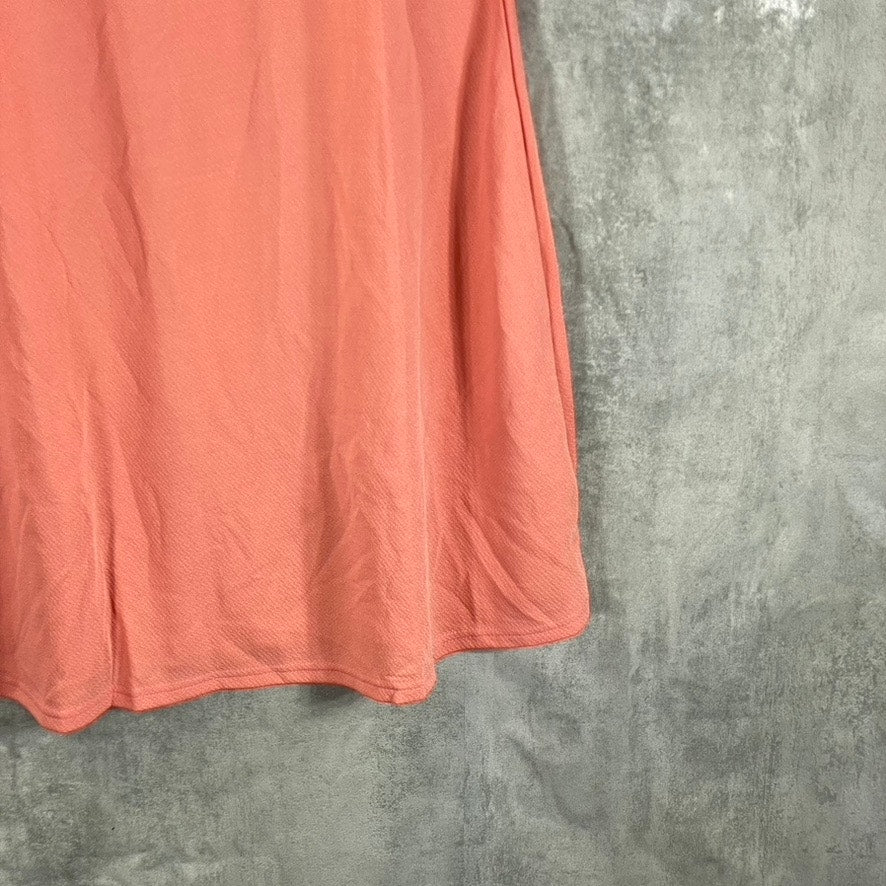 WHITE MARK Women's Plus Coral Pelagia Scoop-Neck Lace-Trim Mini Dress SZ 1XL