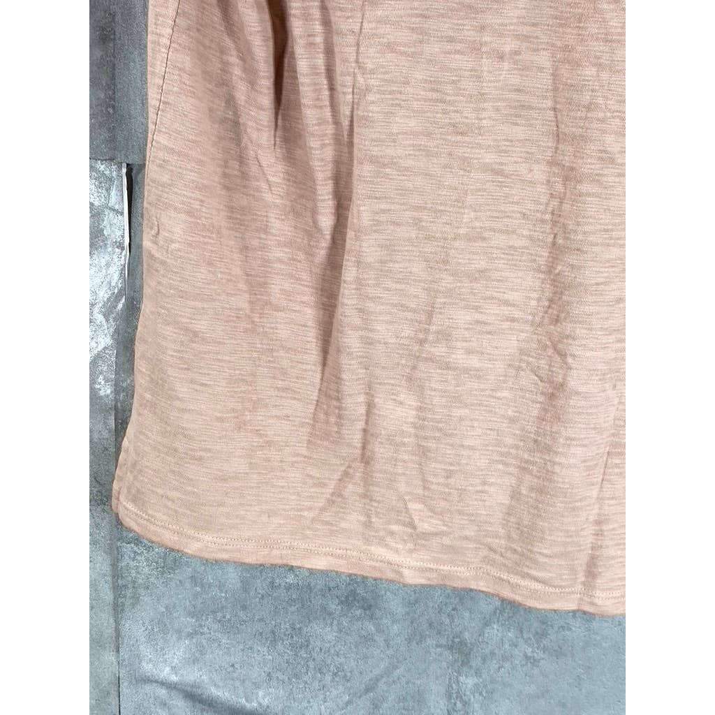 VINCE. Men's Peach Classic Slub Short-Sleeve Polo Shirt SZ M