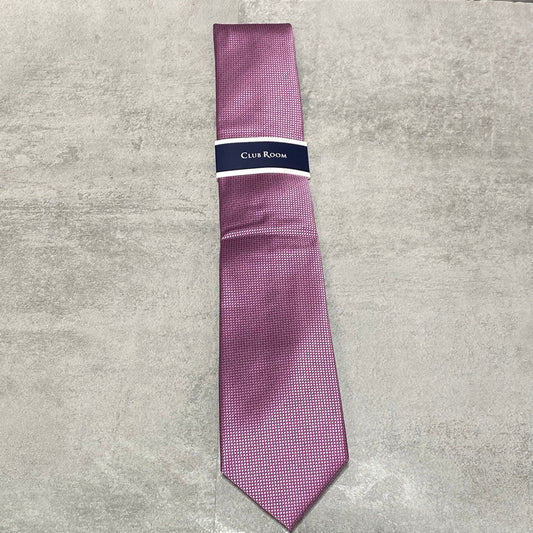 CLUB ROOM Men's Pink Honeycomb Texture Skinny Tie OS