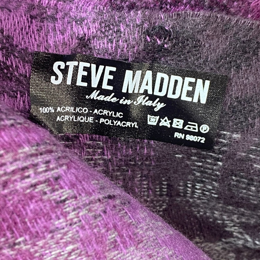 STEVE MADDEN Purple Mid Weight Ombre Paisley Muffler Scarf OS