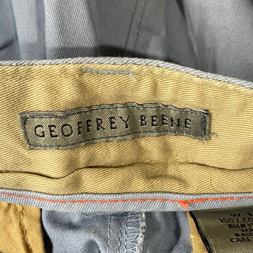 GEOFFREY BEENE Men's Blue Pleated Chino Shorts SZ 32