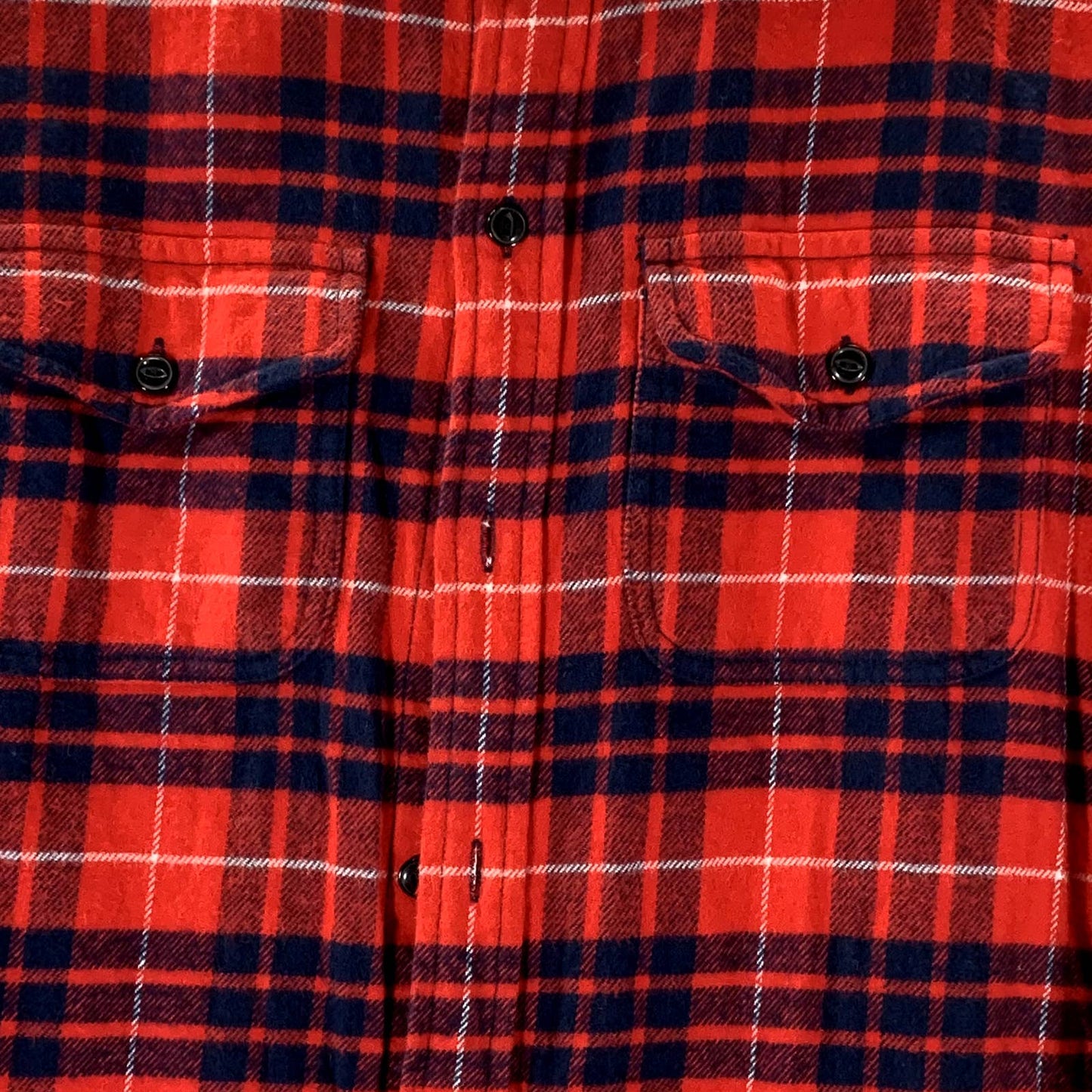 MADEWELL Women's Red Plaid Flannel Button-Up Long Sleeve Shirt SZ M