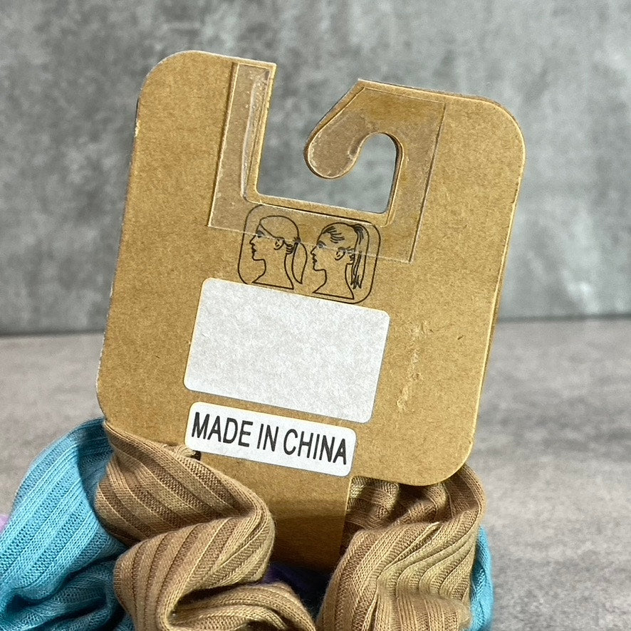 BERRY Women's Assorted Knot Detail Ribbed 3-Piece Hari Scrunchies SZ OS