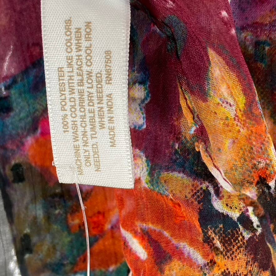 GIANI BERNINI Women's Wine Watercolor Floral Printed Wrap SZ OS