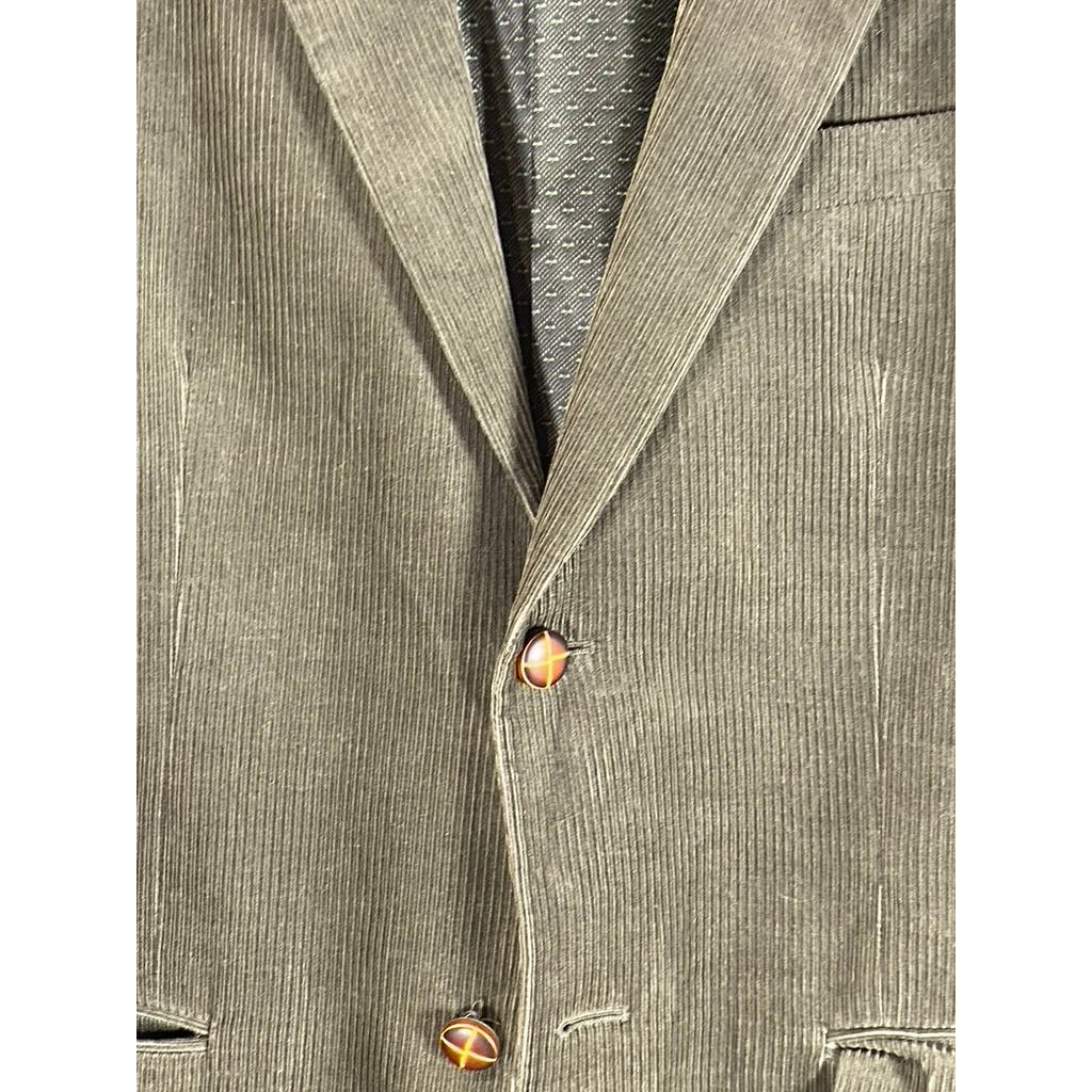 TASSO ELBA Men's Brown Corduroy Two-Button Blazer SZ M