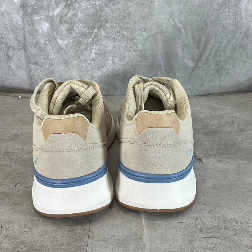 NEW YORK & COMPANY Men's Beige Harvey Low-Top Lace-Up Sneakers SZ 8.5