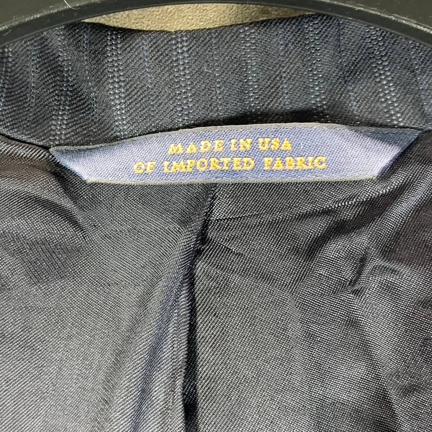 BROOKS BROTHERS Men's Navy Regular-Fit Pinstripe Two-Button Blazer SZ 43R