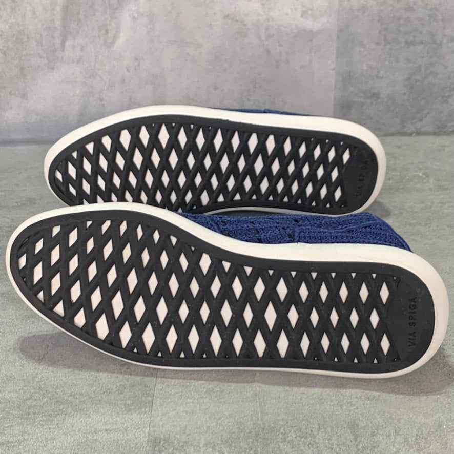 VIA SPIGA Marlin Blue Macra Woven Lace-Up Round-Toe Lightweight Sneakers SZ 5