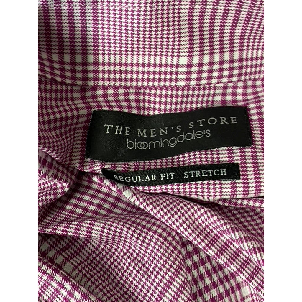 THE MEN'S STORE At Bloomingdales Men's Red Check Stretch Dress Shirt 17 32/33