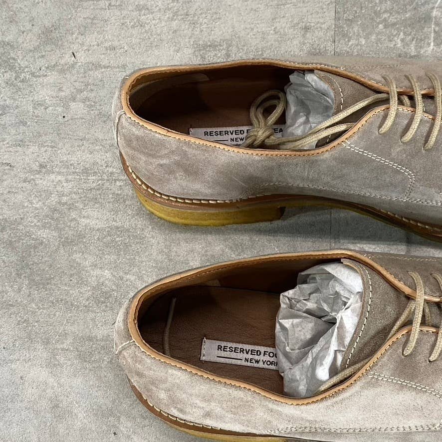 RESERVED FOOTWEAR NEW YORK Men's Taupe Octavious Lace-Up Oxford Shoes SZ 8.5