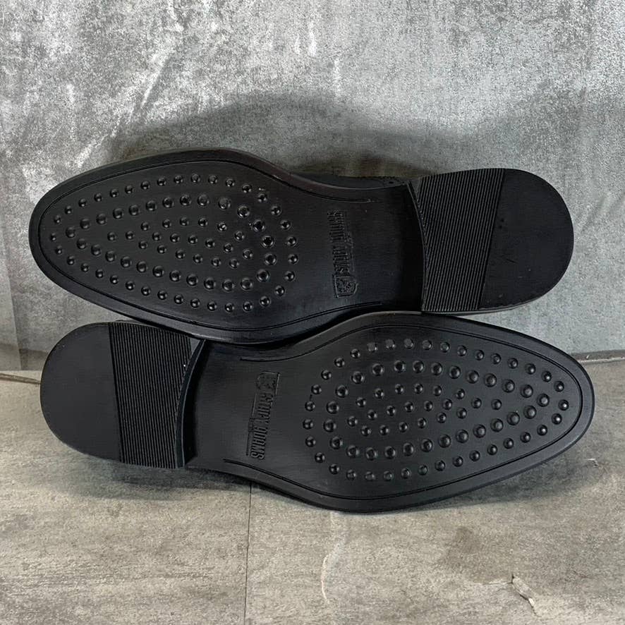 STACY ADAMS Men's Black Leather Garrison Wingtip Lace-Up Oxfords SZ 8