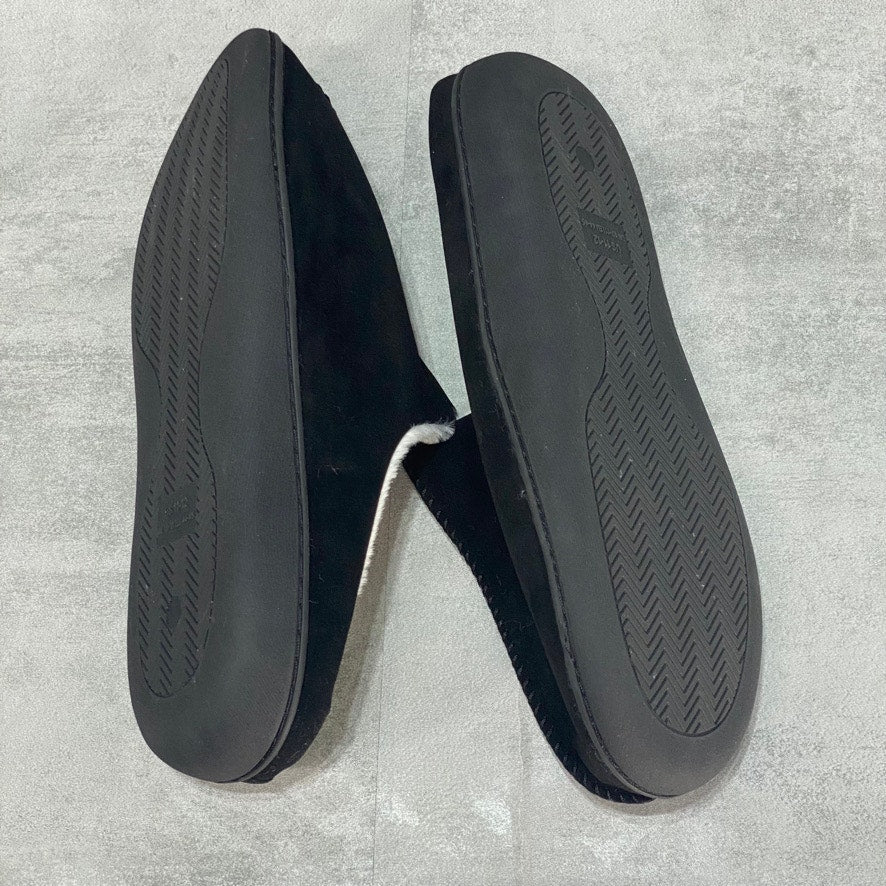 MIO MARINO Men's Black Cuddles Memory Foam Slippers SZ 11-12