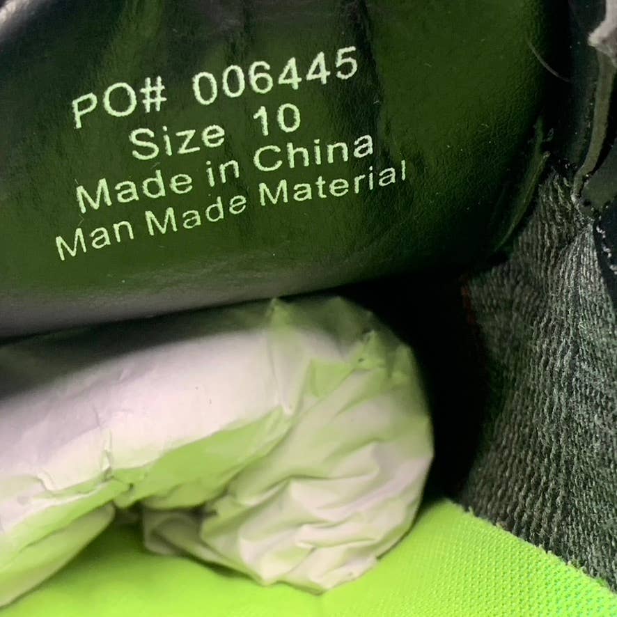 VANCE CO. Men's Black Faux Leather Vincent Plain Toe Lace-Up Oxfords SZ 10