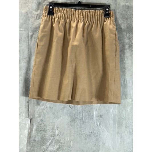 J.CREW Women's Heather Acorn Wool Sidewalk Pull-On Mini Skirt SZ 2