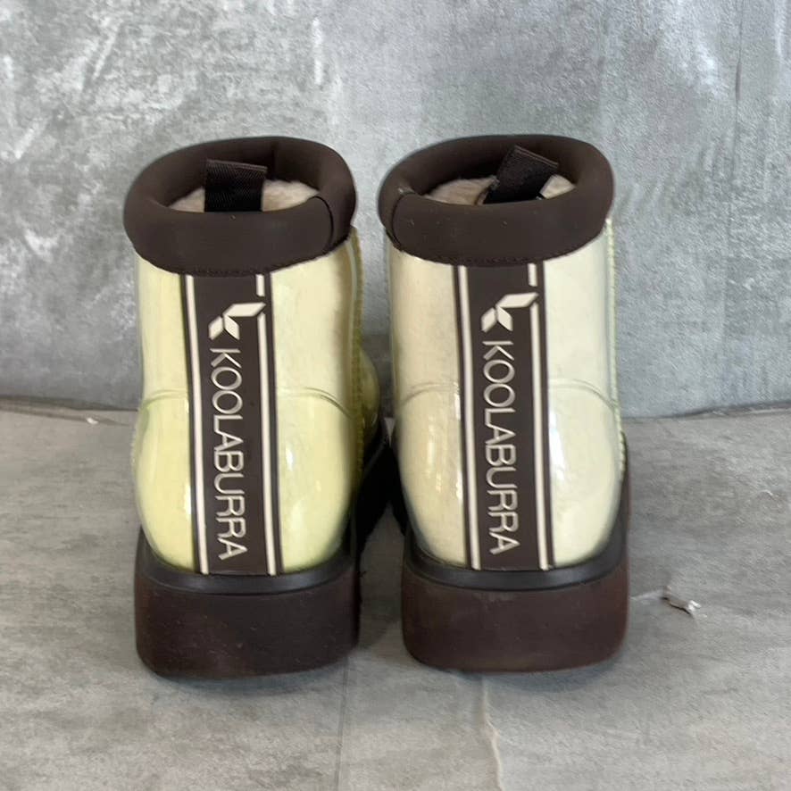 KOOLABURRA By UGG Women's Chocolate Brown/Natural Koola Clear Mini Boots SZ 8