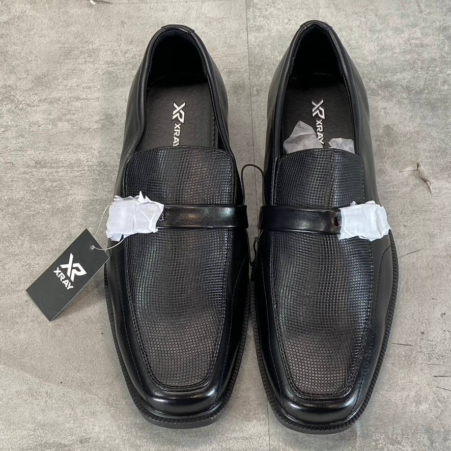 XRAY FOOTWEAR Men's Black Faux-Leather Magno Slip-On Loafers SZ 9.5