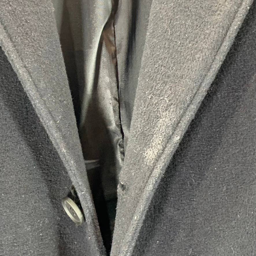 COLE HAAN Grand.OS Men's Black Stretch Wool Three-Button Top Coat SZ L