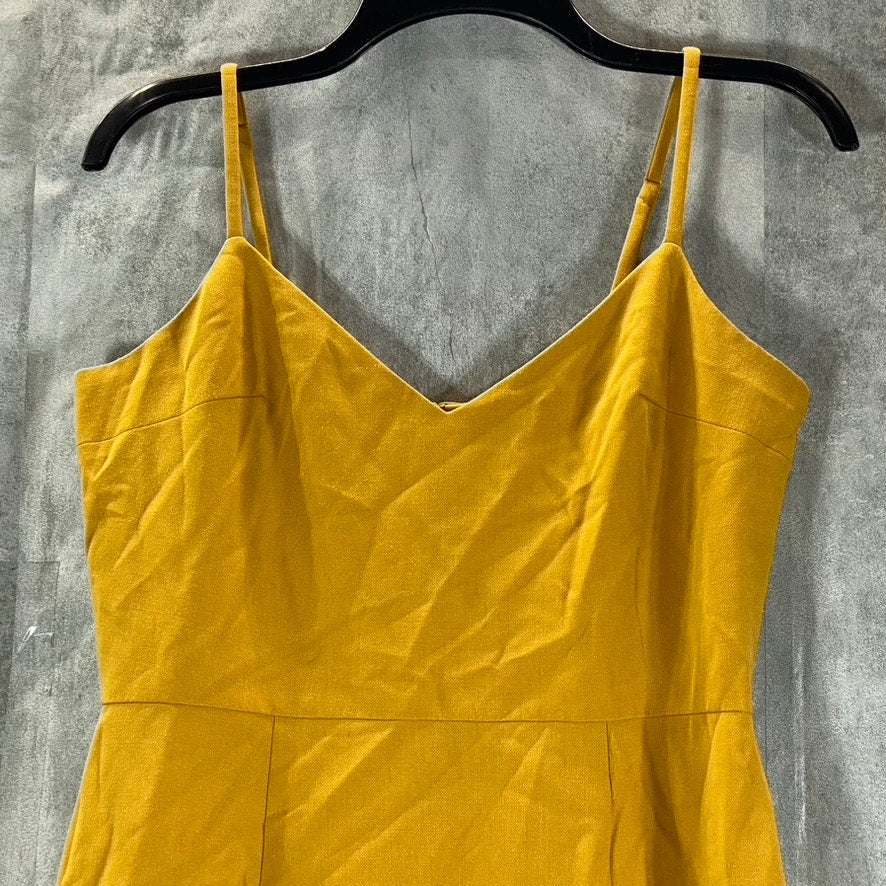 FRENCH CONNECTION Women's Beeswax Orange Summer Whisper V-Neck Sheath Dress SZ 8