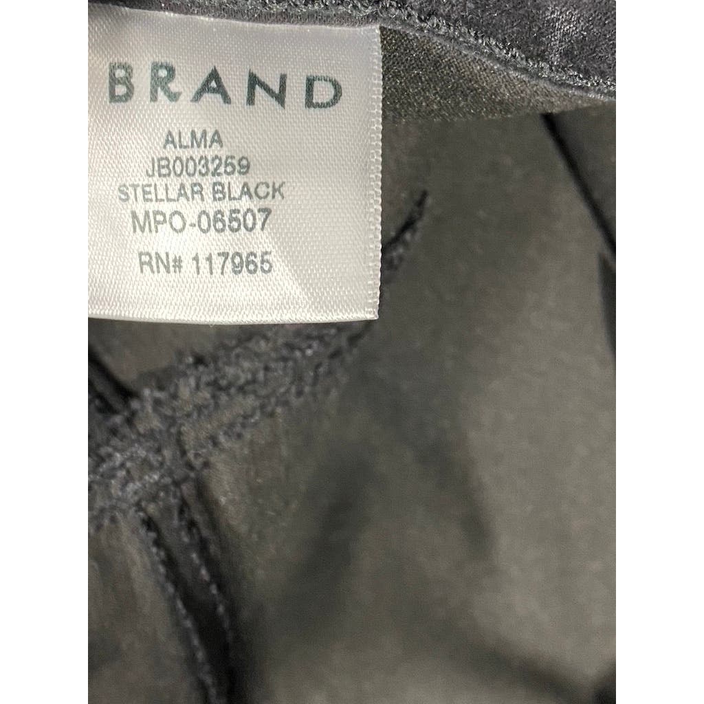 J BRAND Women's Stellar Black Solid Alma High-Rise Straight Jeans SZ 29