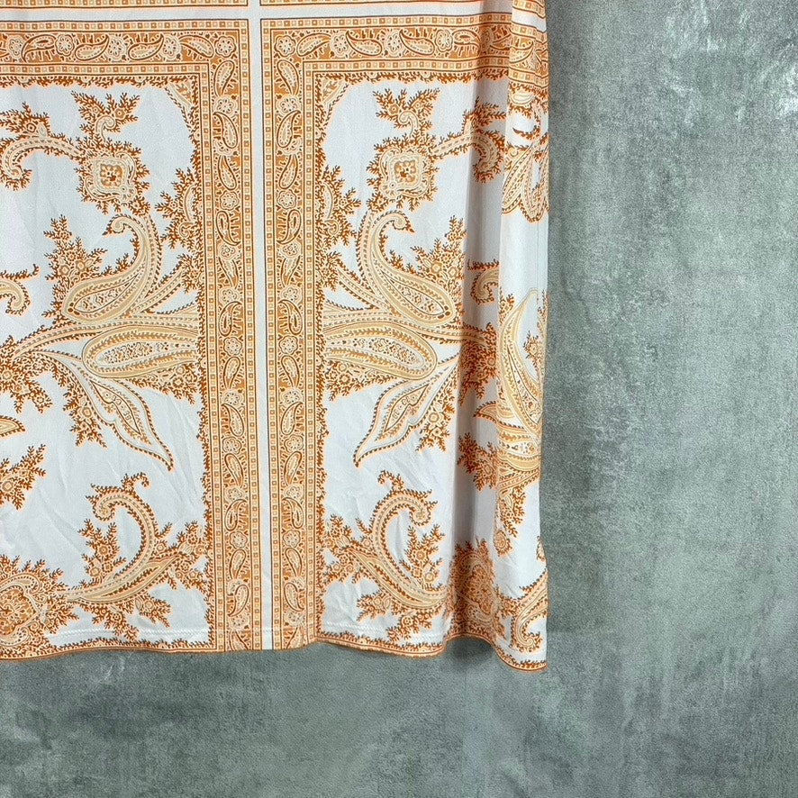 MICHAEL MICHAEL KORS Women's Nectarine Scarf-Print Crewneck Mini Dress SZ L