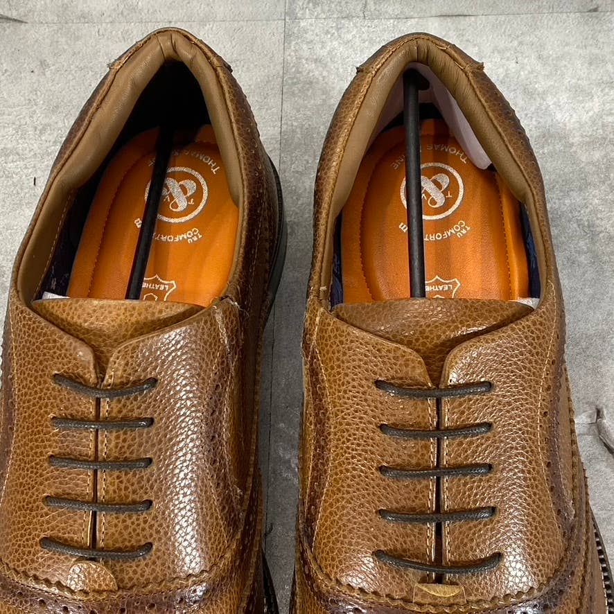 THOMAS & VINE Men's Cognac Garland Tru Comfort Foam Oxford Dress Shoes SZ 13