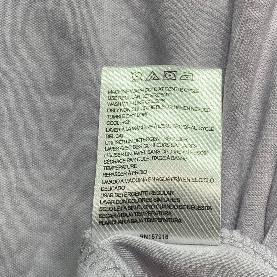 ISAAC MIZRAHI Light Lavender Boat Neck 3/4 Sleeve Top SZ M