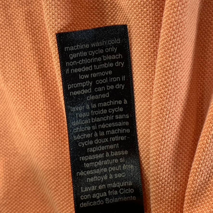 JOHN VARVATOS STAR USA Men's Papaya Peace Sign Pique Regular-Fit Polo Shirt SZXL