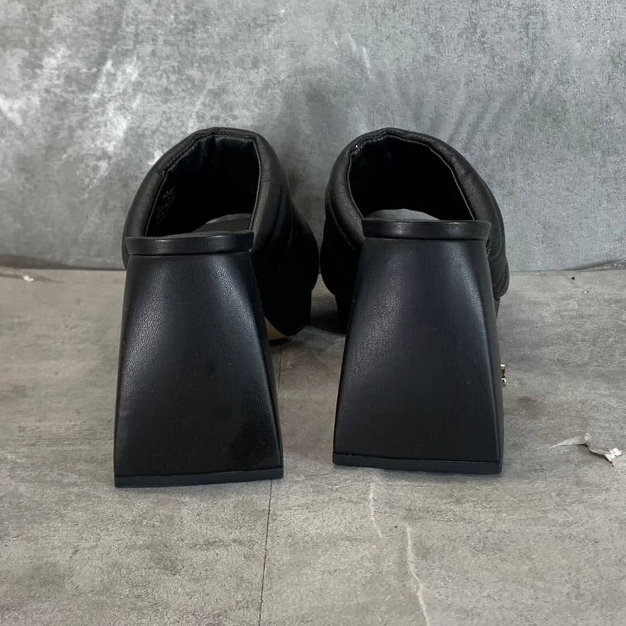 CIRCUS By Sam Edelman Women's Black Marlie Square-Toe Sculpted-Heel Sandals SZ 7