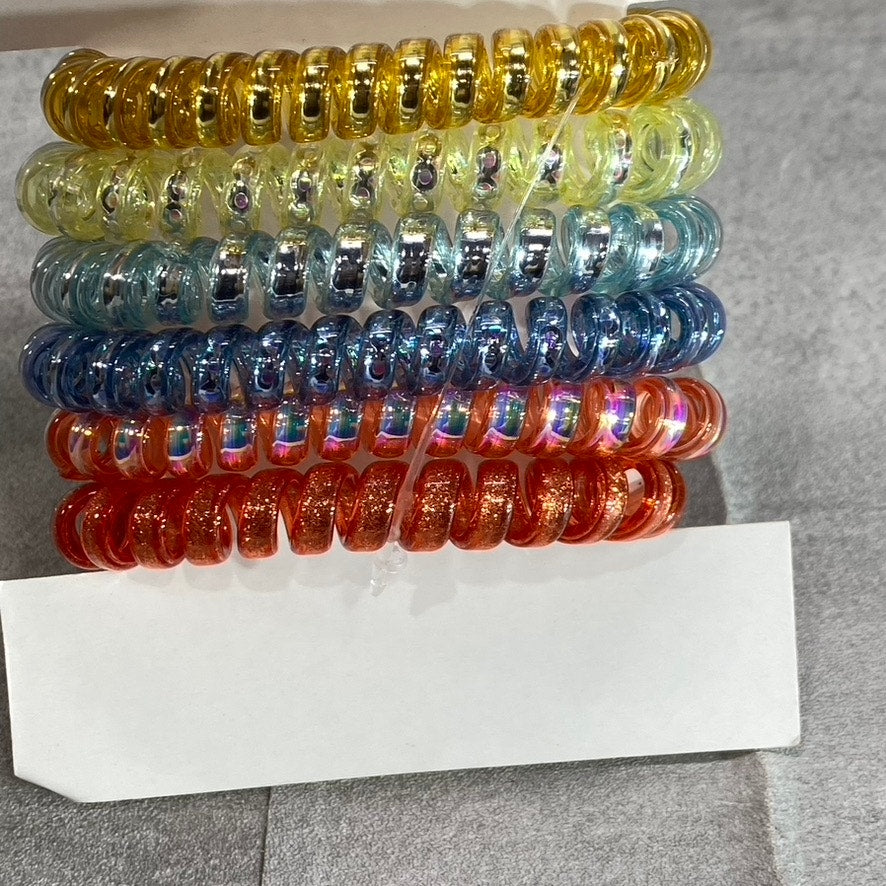 NORDSTROM RACK We The People Like To Party Multicolor 6PC Hair Ties SZ OS