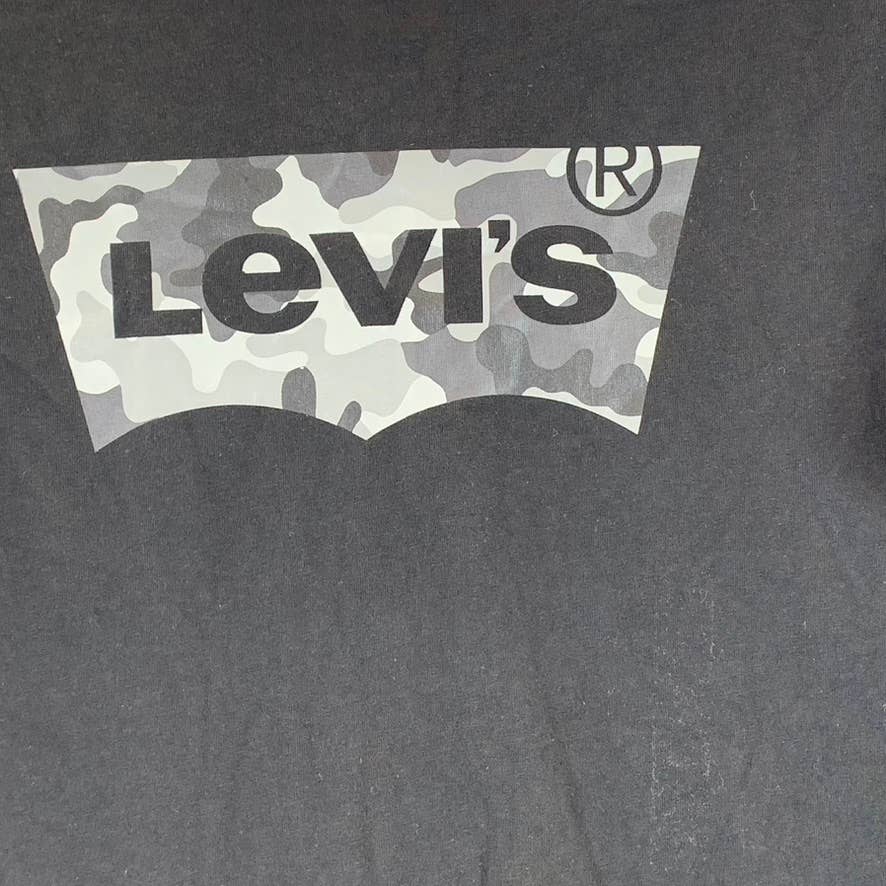 LEVI'S Men's Black Batwing Graphic Crewneck Short-Sleeve T-Shirt SZ M